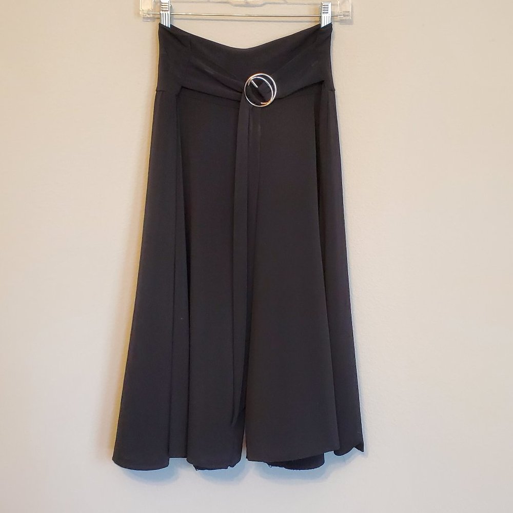 I.N. San Francisco Black Split Skirt/Coulotte Size M